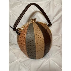 Faux Ostrich Beach Ball Purse